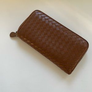 Bottega Veneta Wallet Purse Intrecciato Brown Woman Authentic